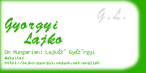 gyorgyi lajko business card